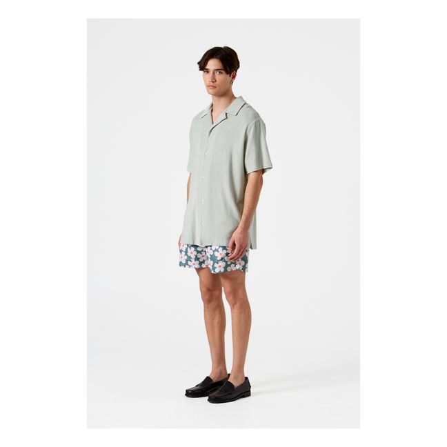 Terry Cloth Short Sleeve Shirt | Salvia