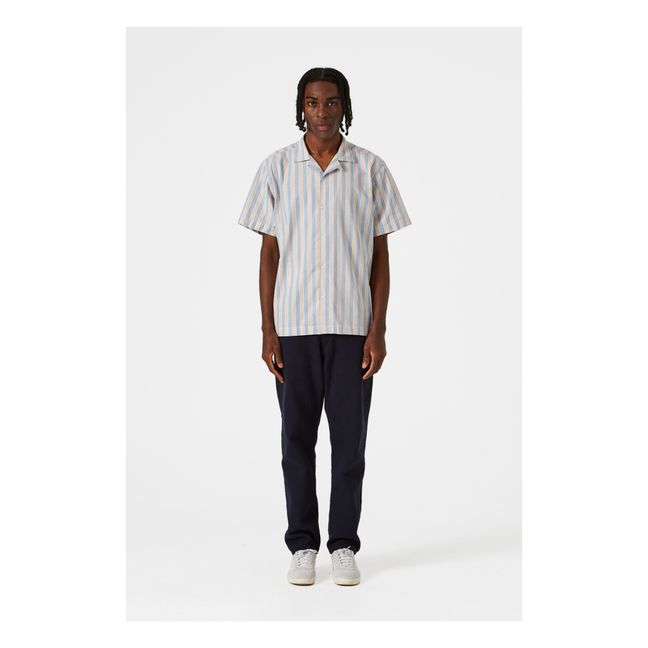 Chemisette Striped | Hellblau