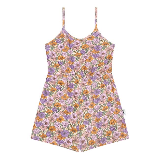 Organic Cotton Romance Flower Playsuit | Orange