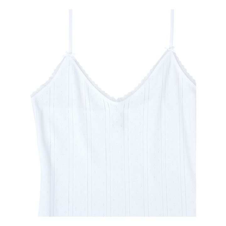 Pointelle Organic Cotton Cami Dress | Weiß- Produktbild Nr. 4