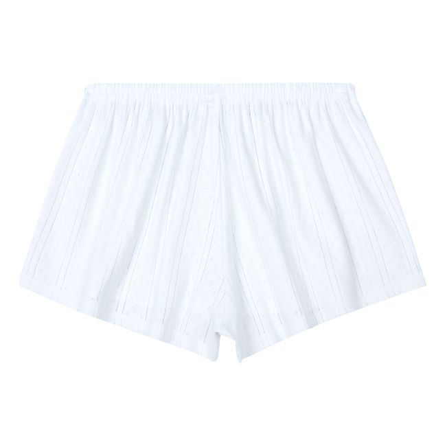Short Pointelle Coton Bio | Blanc