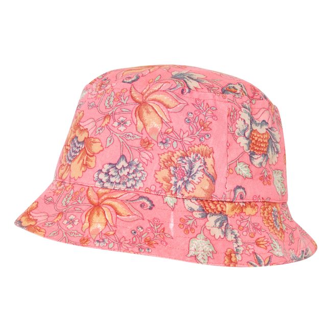 Lajik Flower Print Organic Cotton Hat | Pink