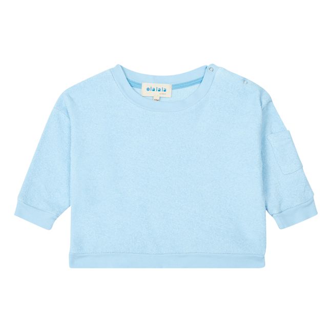 Sudadera tejido toalla Simo | Azul Pálido