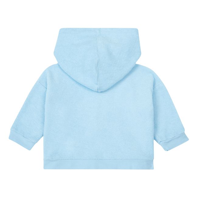 Sudadera de rizo con capucha y cremallera Hub  | Azul Pálido