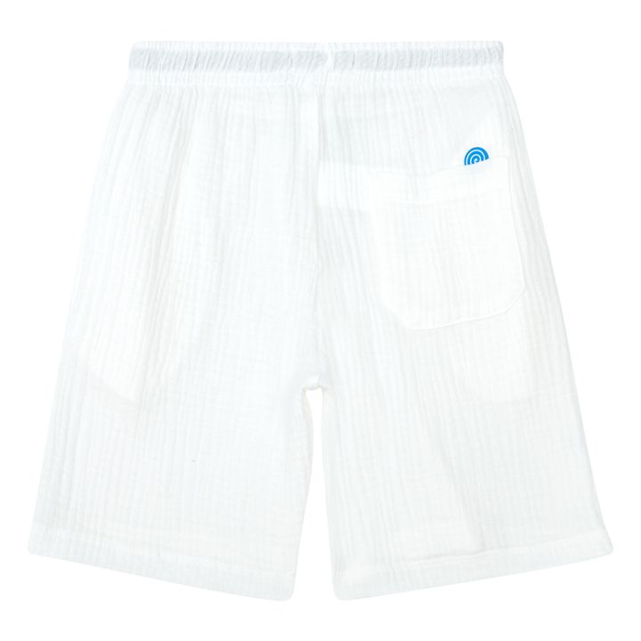 Boris Woven Cotton Fabric Bermuda Shorts | Ecru- Product image n°1