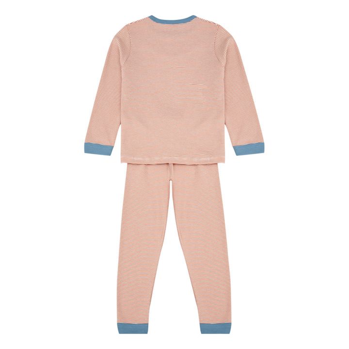 Petit Bateau - Milleraies Rib Knit Pyjama Set - Red | Smallable