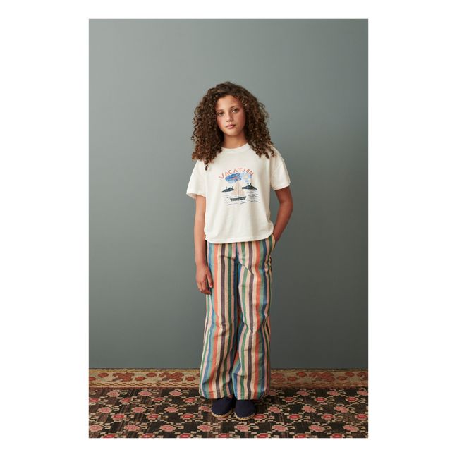 Caper Striped Pants | Orange