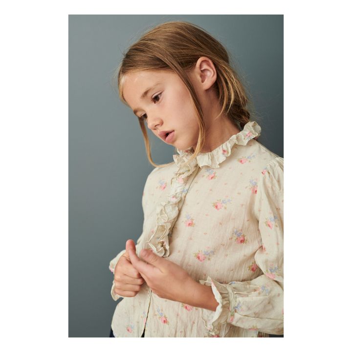 Blusa con estampado floral | Crudo- Imagen del producto n°0