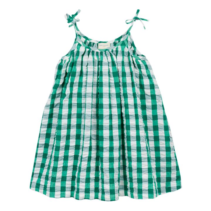 Dorothee Organic Cotton Dress | Verde- Immagine del prodotto n°0