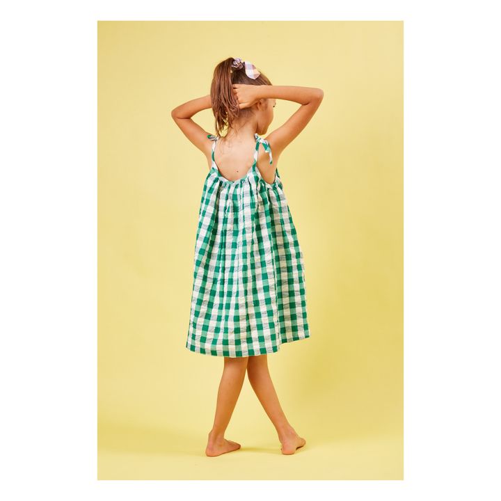 Dorothee Organic Cotton Dress | Verde- Immagine del prodotto n°2