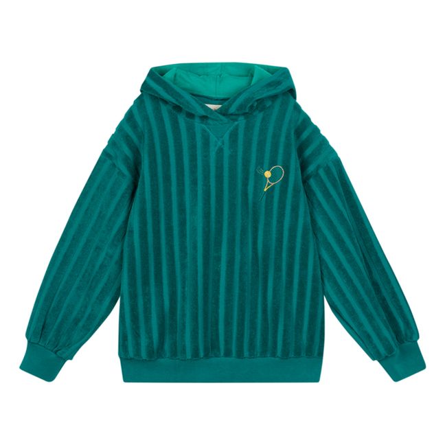Sweat à Capuche Eponge Bio Donato | Vert sapin