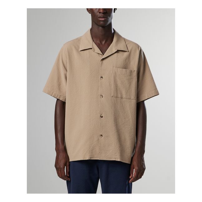 Julio 1040 Organic Cotton Short Sleeved Shirt | Seta greggia