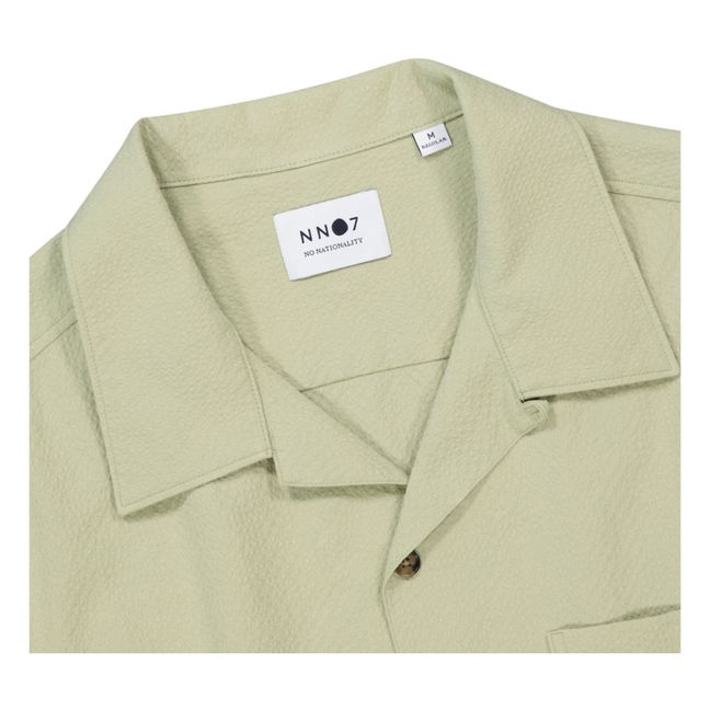 Julio 1040 Organic Cotton Short Sleeved Shirt | Verde chiaro