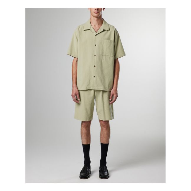 Julio 1040 Organic Cotton Short Sleeved Shirt | Blasses Grün