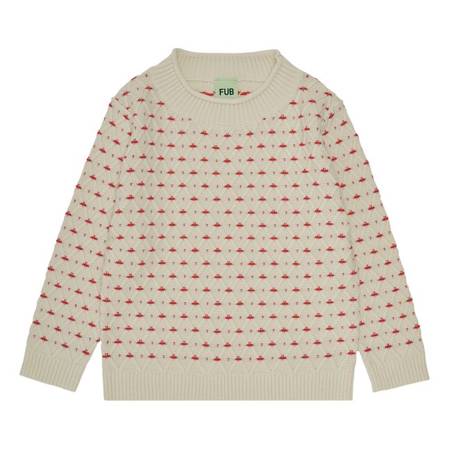 Pullover aus Bio-Baumwolle Rhombus | Rot