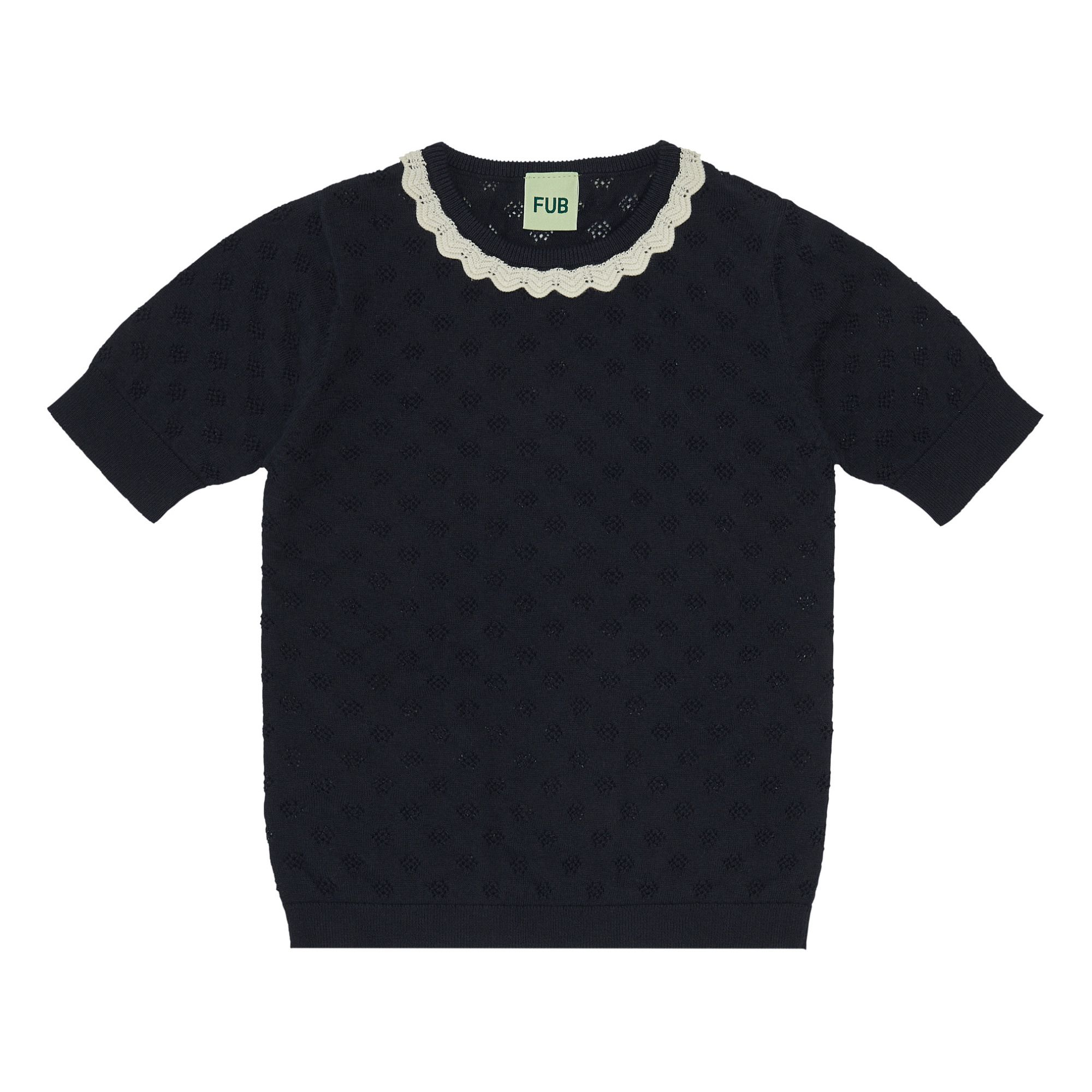 Jersey de pointelle de algodón orgánico | Azul Marino- Imagen del producto n°0