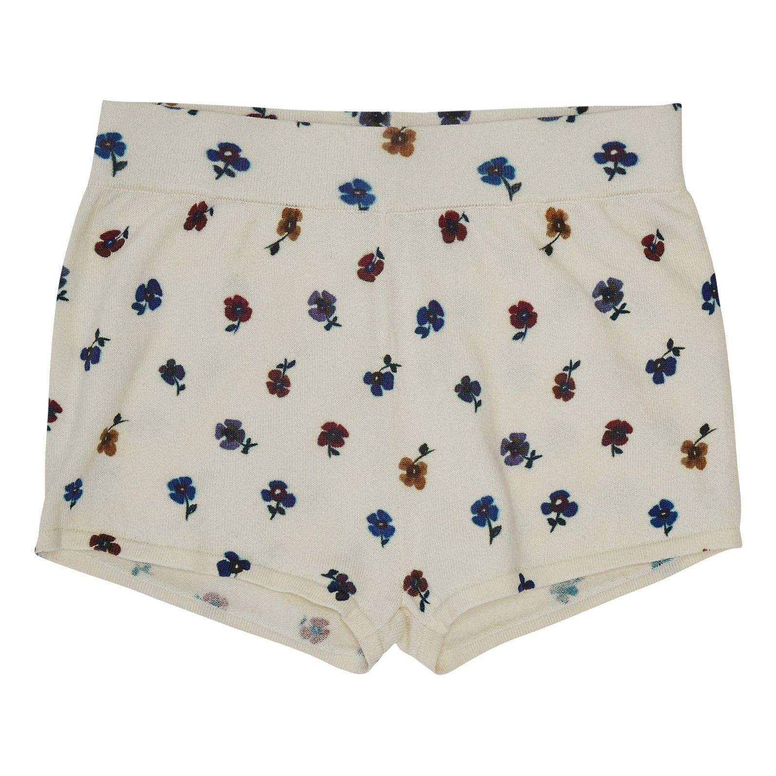 Shorts a fiori in cotone organico | Ecru- Immagine del prodotto n°0