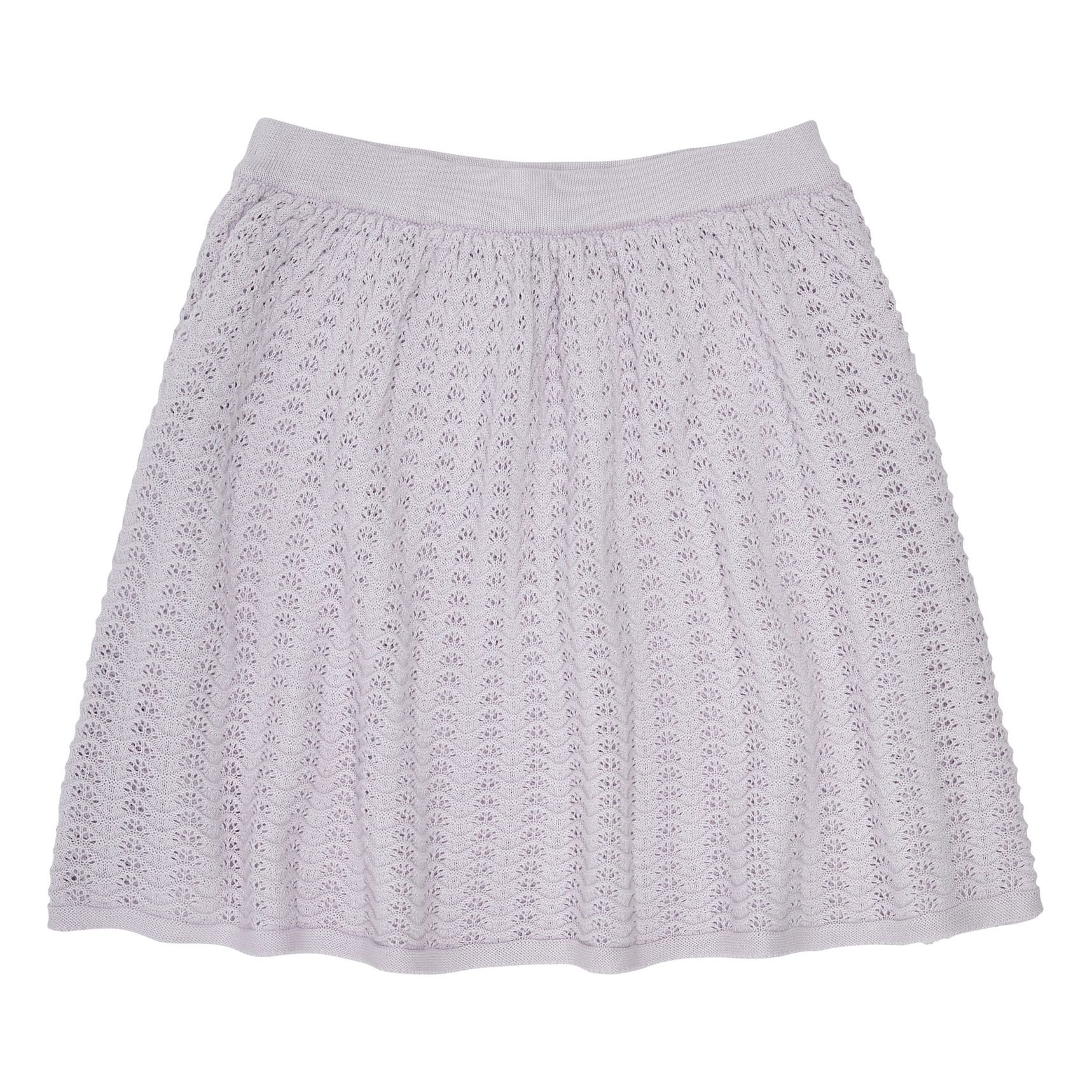 Organic Cotton Pointelle Skirt | Lilac- Product image n°0