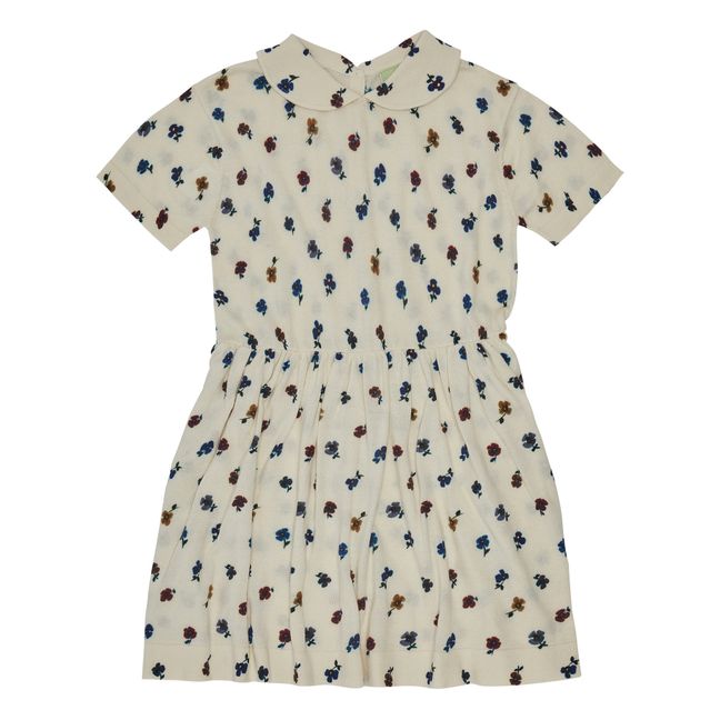 Organic Cotton Flower Dress | Ecru