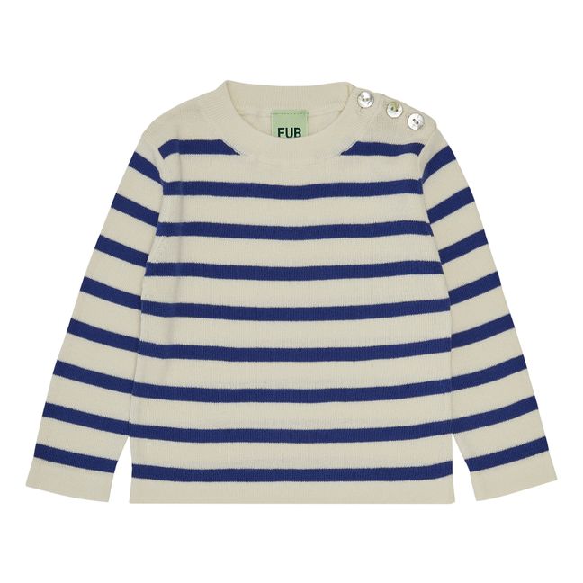T-shirt a righe in cotone organico | Blu
