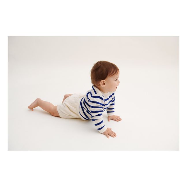 T-shirt a righe in cotone organico | Blu