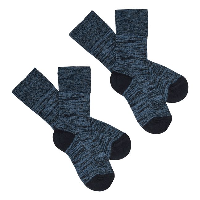 Calzini in maglia fine | Blu marino