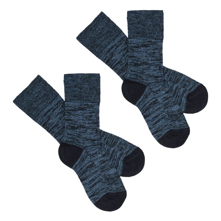 Calzini in maglia fine | Blu marino- Immagine del prodotto n°1