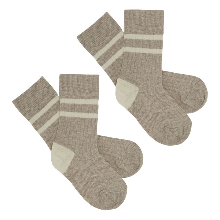 Rib Socks | Beige- Product image n°1