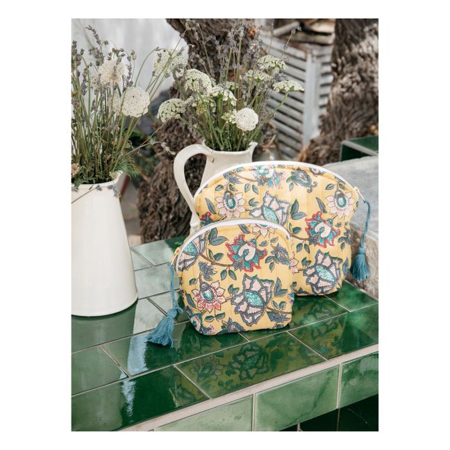 Pochette Teiki en coton bio | Jaune moutarde