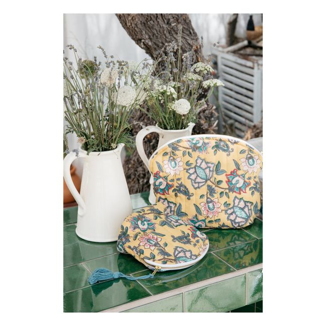 Pochette Teiki en coton bio | Jaune moutarde