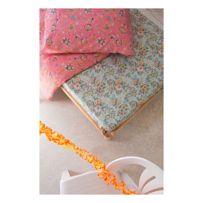 Drap-housse Nicole en coton bio | Vert d'eau