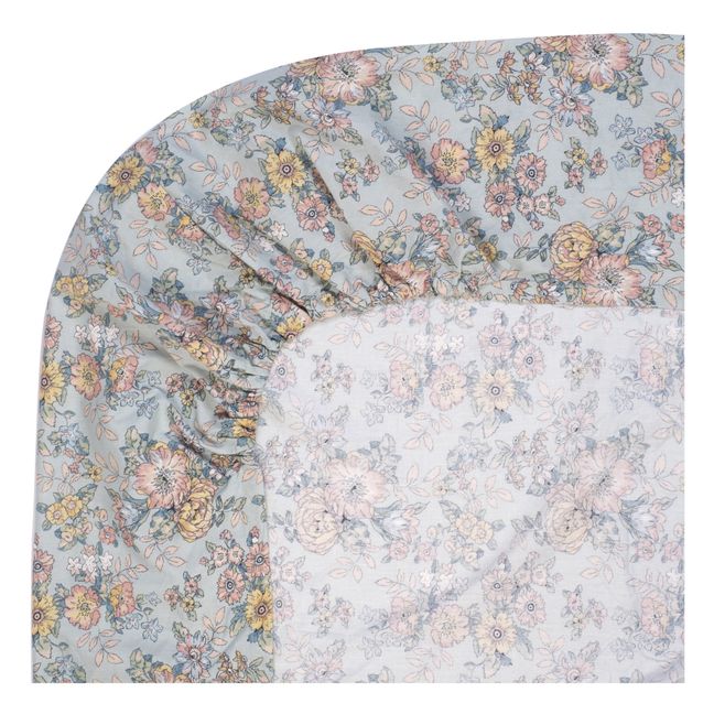 Drap-housse Nicole en coton bio | Vert d'eau