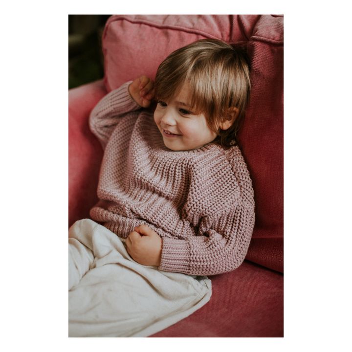 Chunky Organic Cotton Jumper | Pink- Product image n°2