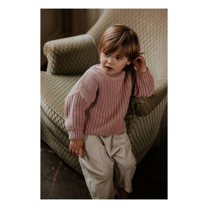 Chunky Organic Cotton Jumper | Pink- Product image n°5