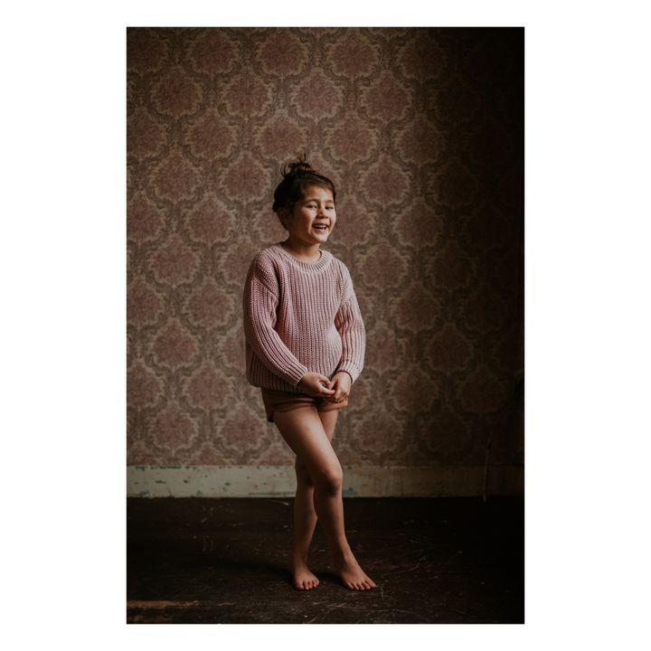 Chunky Organic Cotton Jumper | Pink- Product image n°7