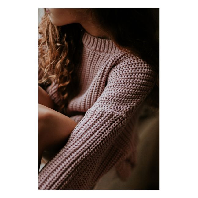 Chunky Organic Cotton Jumper | Pink