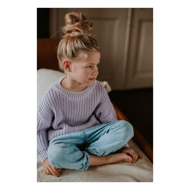 Chunky Pullover aus Bio-Baumwolle | Lila