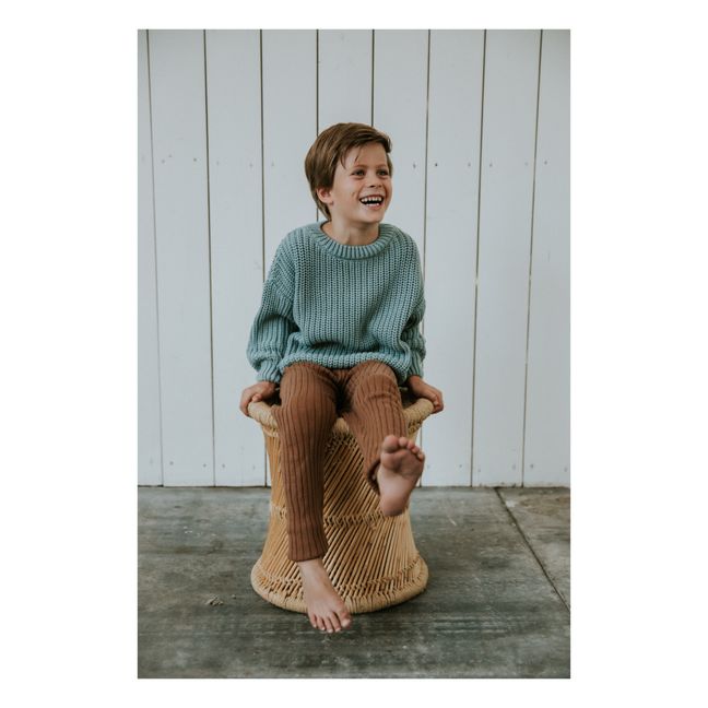 Chunky Organic Cotton Jumper | Blue