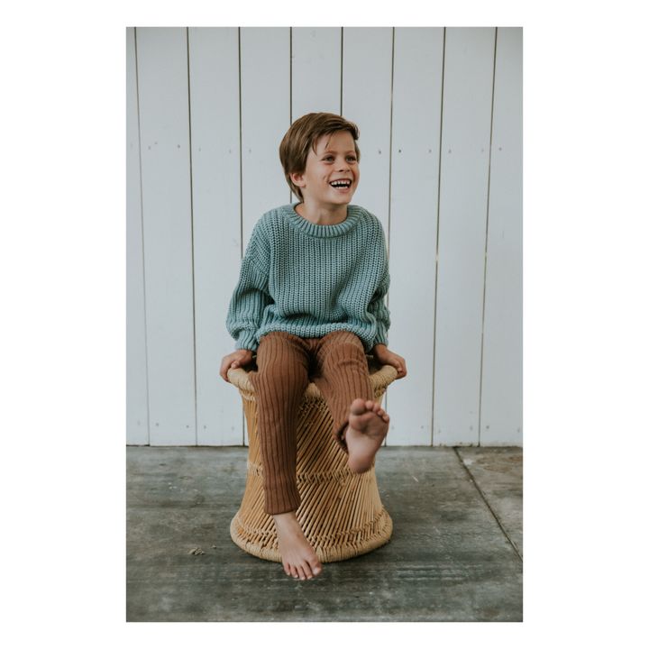 Chunky Organic Cotton Jumper | Blue- Product image n°1