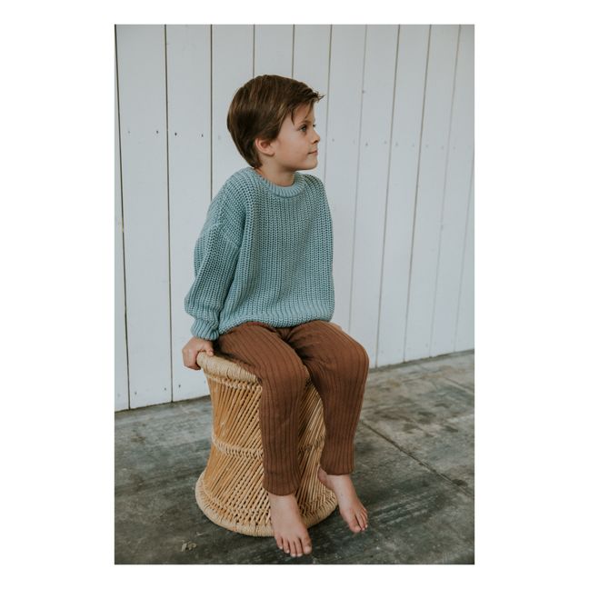 Pull Chunky Coton Bio | Bleu