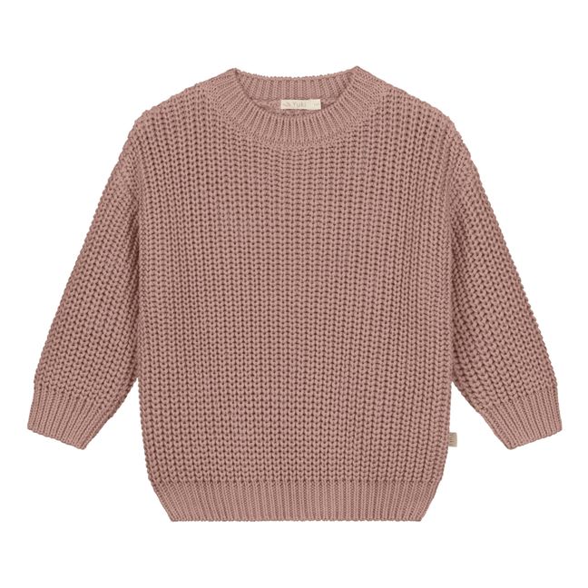 Chunky Organic Cotton Jumper | Taupe brown