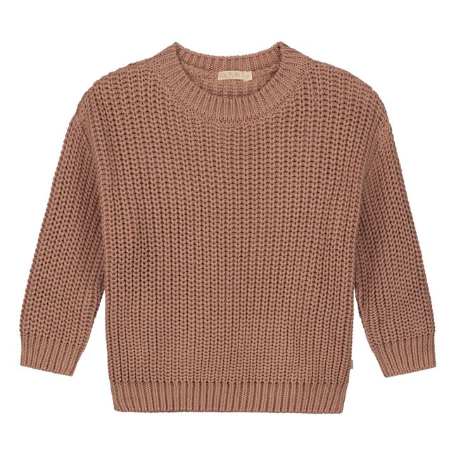 Chunky Organic Cotton Jumper | Blush