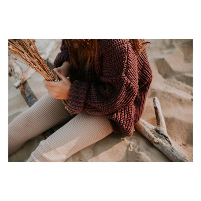 Chunky Organic Cotton Jumper | Burgundy
