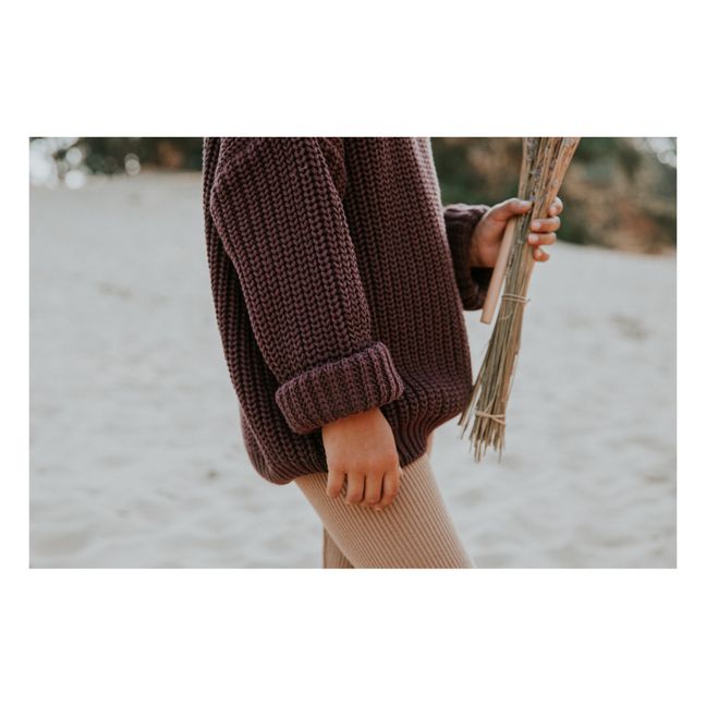Chunky Organic Cotton Jumper | Burgundy