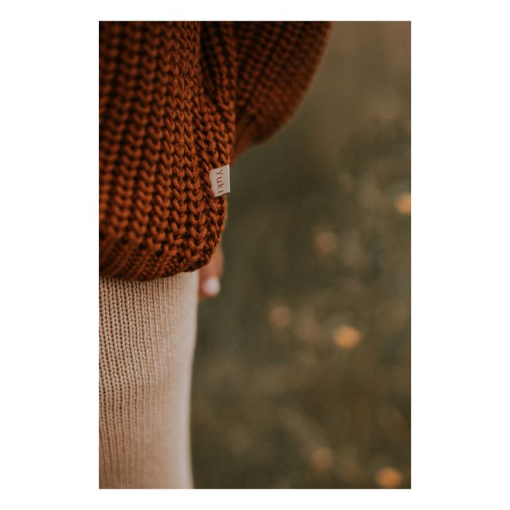 Chunky Organic Cotton Cardigan | Brown- Product image n°5
