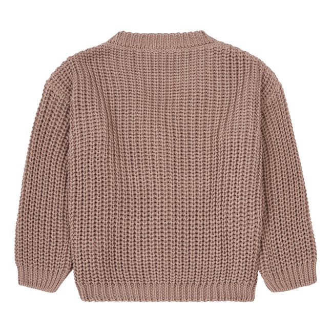 Cardigan Chunky Coton Bio | Taupe