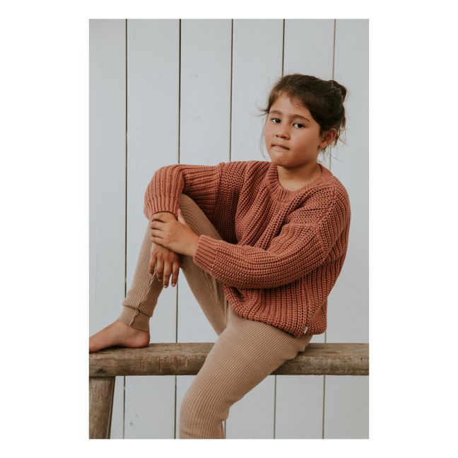 Legging Maille Coton Bio | Beige