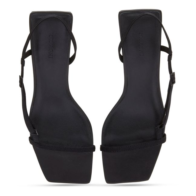 Strappy Wedge Sandals | Nero