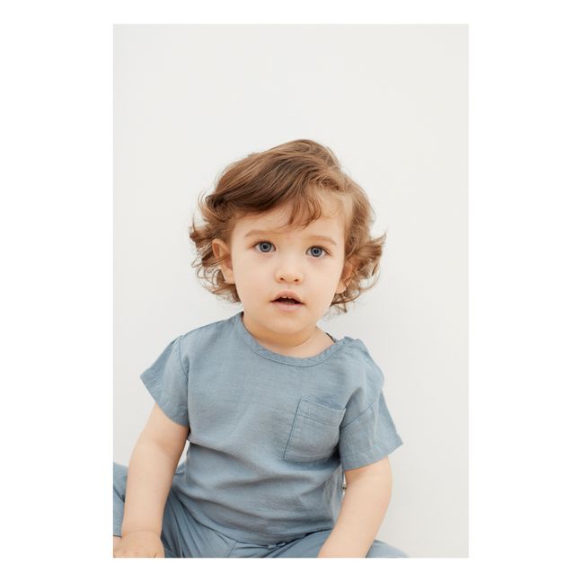 Olivia Organic Cotton T-Shirt | Azul
