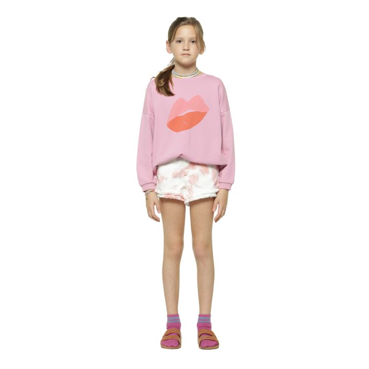 Kisses Organic Cotton Sweatshirt | Rosa Fushia- Imagen del producto n°4